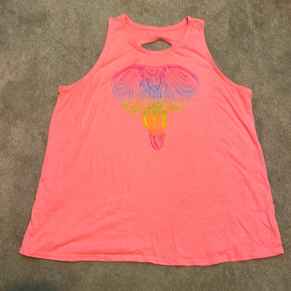 jerry leigh Tops - Jerry Leigh brand hot pink elephant women’s tank Jr xxl (19)